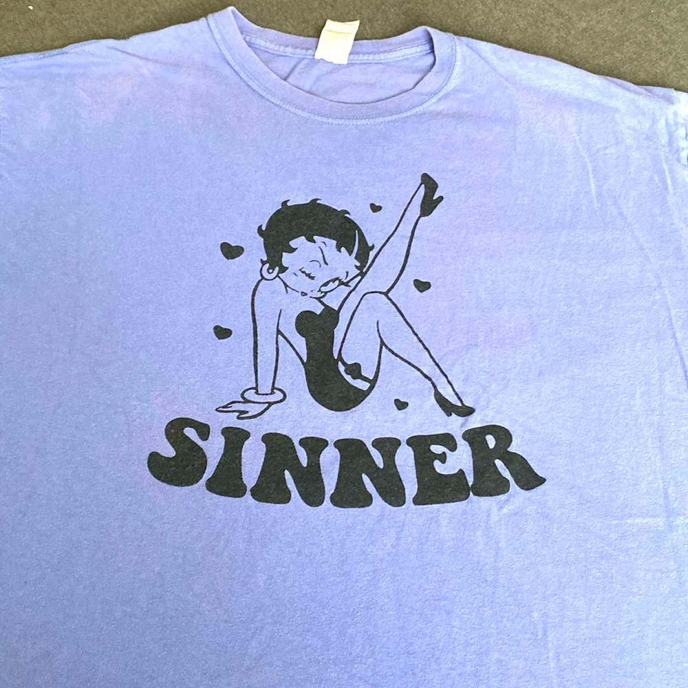 Vintage Betty Boop Sinner Tshirt collector 100% Cotton Y2K